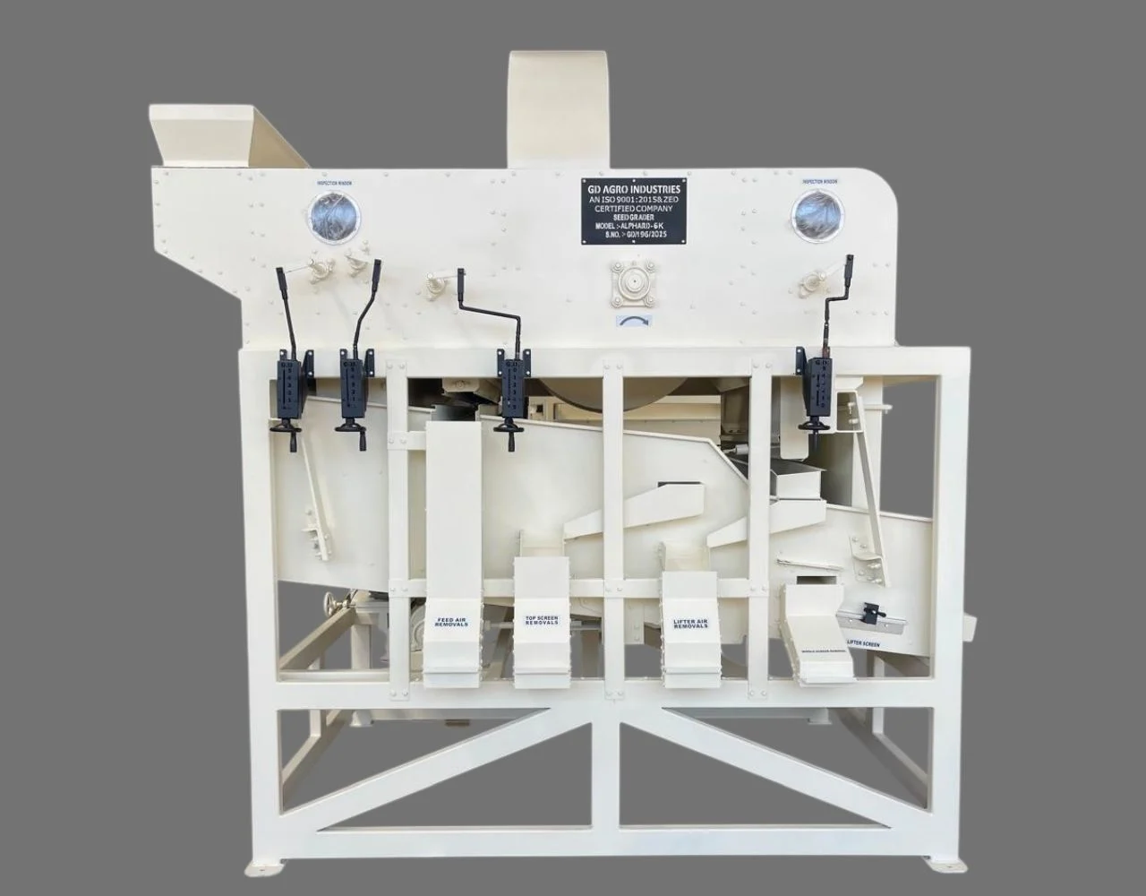 Seed grader machine supplied by seed grader supplier for cleaning and grading agricultural seeds